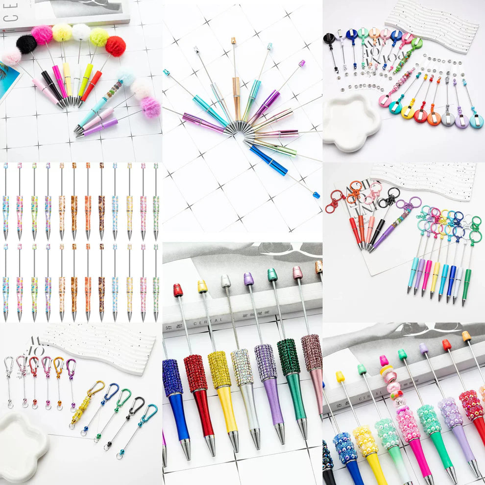 Open in live-Lucky Bags-Christmas series of Beadable DIY Items, of Pen, Chain, Bookmark,Mirror Etc