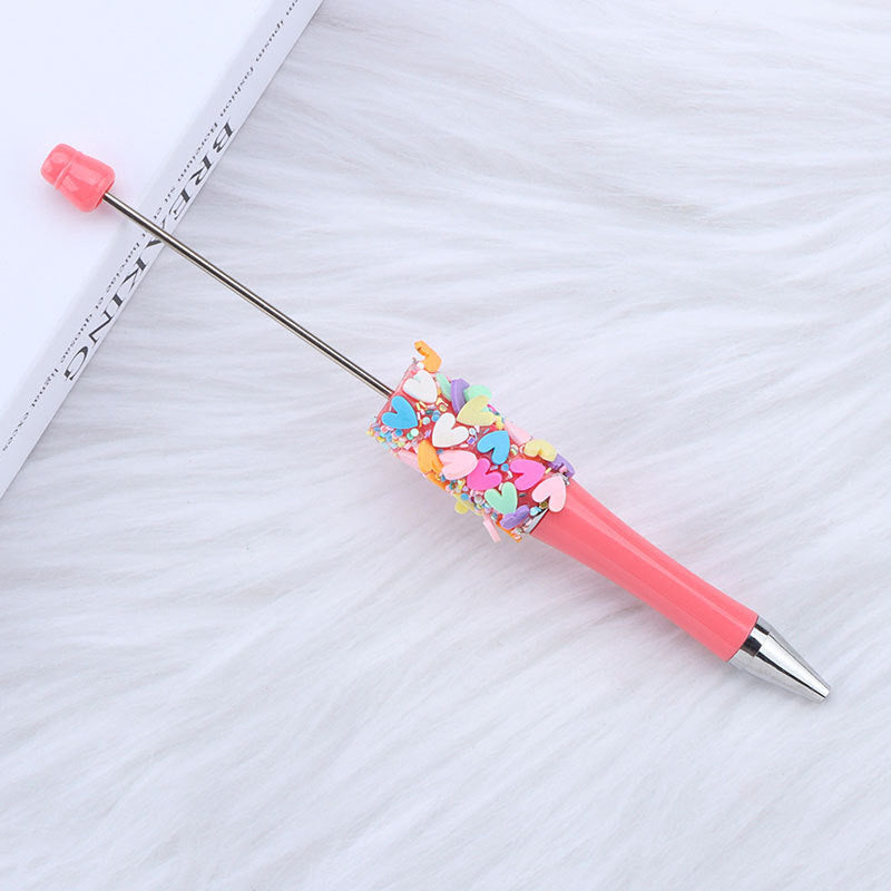 DIY Color Love Bead Pen Candy Chocolate Rainbow Slices Spot Wholesale ins Girl Heart Moe Ballpoint Pen