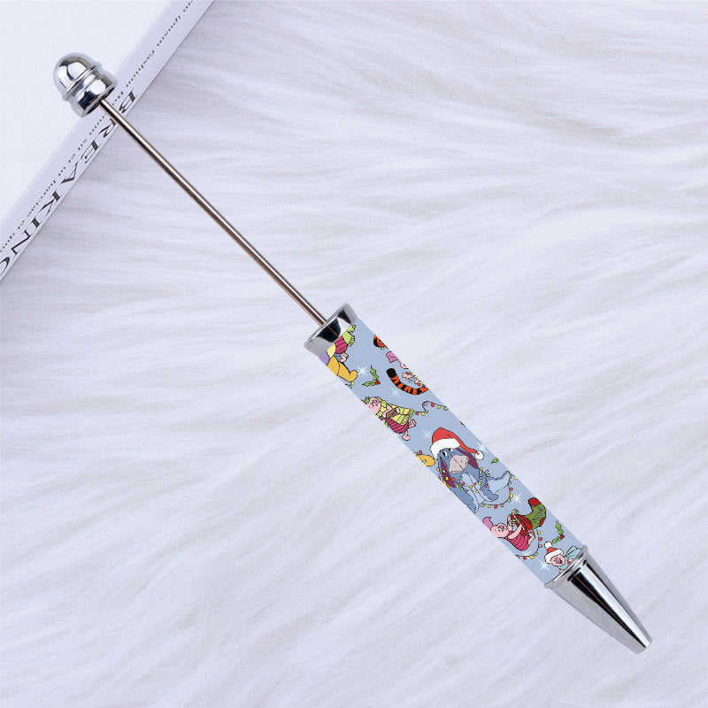Kulomie festival printing bead pen wholesale spot DIY pen, hot heat of sublimation transfer mermaid princess ballpoint pen