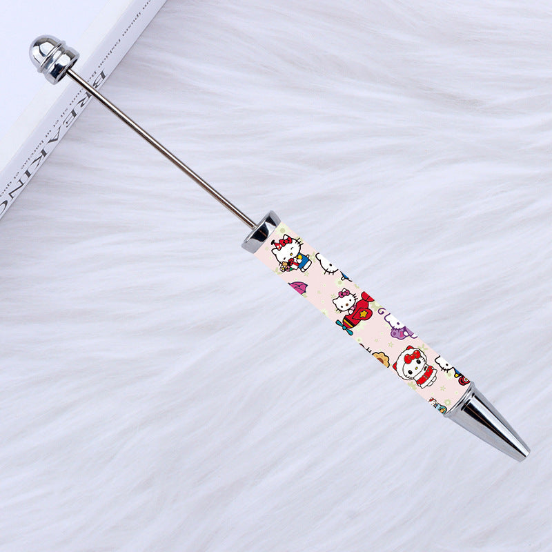 Kulomie festival printing bead pen wholesale spot DIY pen, hot heat of sublimation transfer mermaid princess ballpoint pen