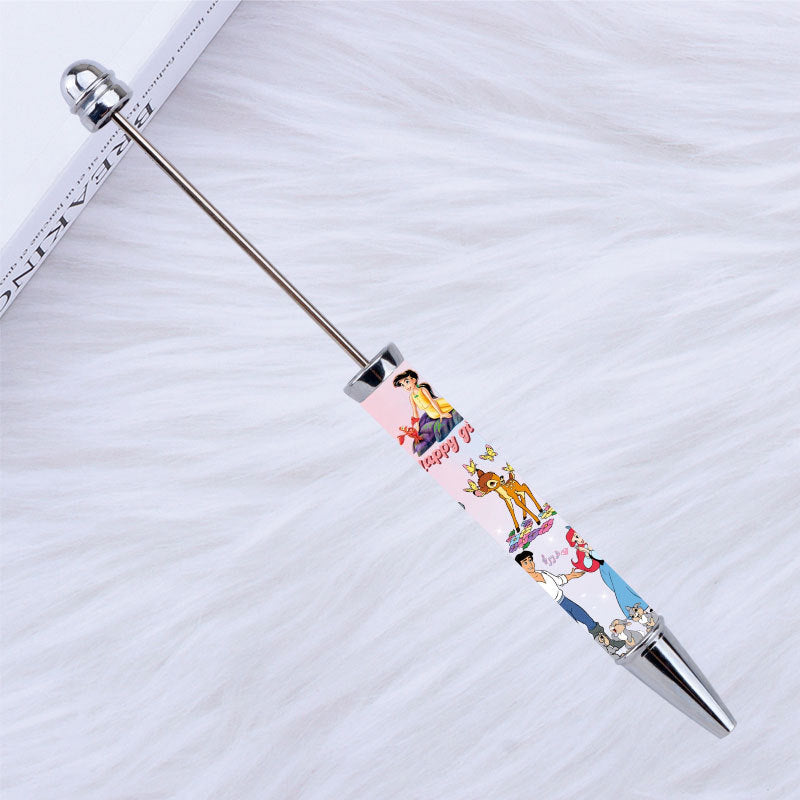 Kulomie festival printing bead pen wholesale spot DIY pen, hot heat of sublimation transfer mermaid princess ballpoint pen