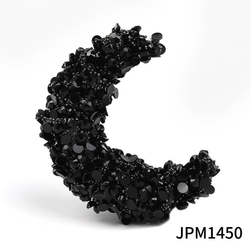 Cross-border TK jelly color big moon resin drill beads horizontal hole acrylic beads DIY jewelry accessories beaded loose beads