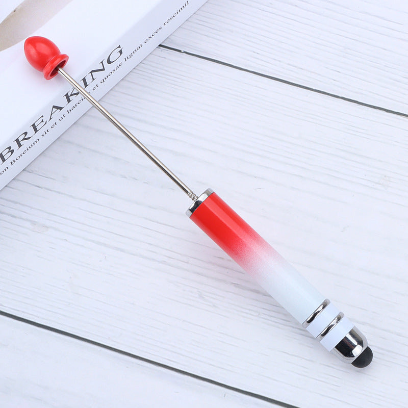 Resin touch screen bead pen plastic gradual change multi-color capacitive touch writing pen exquisite office culture multi-functional pen
