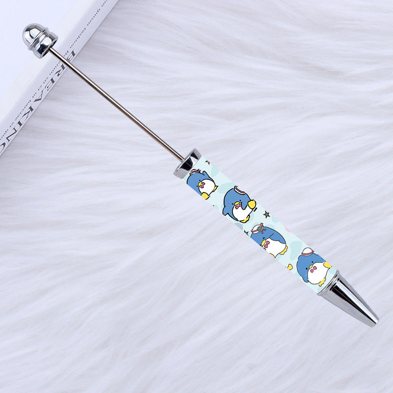 Kulomie festival printing bead pen wholesale spot DIY pen, hot heat of sublimation transfer mermaid princess ballpoint pen