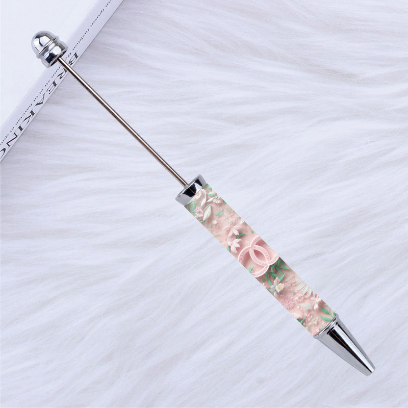 Kulomie festival printing bead pen wholesale spot DIY pen, hot heat of sublimation transfer mermaid princess ballpoint pen