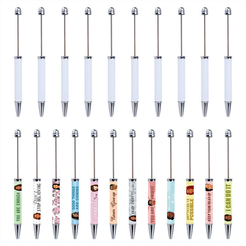 Kulomie festival printing bead pen wholesale spot DIY pen, hot heat of sublimation transfer mermaid princess ballpoint pen