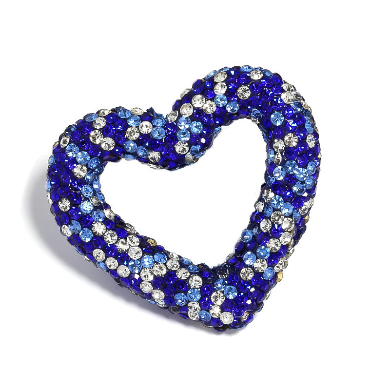 Live broadcast explosion Color rhinestone hollow love clay beads Heavy Industry Moe grain bead pen Mobile phone chain DIY beads