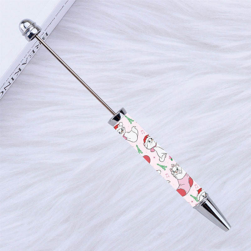 Kulomie festival printing bead pen wholesale spot DIY pen, hot heat of sublimation transfer mermaid princess ballpoint pen
