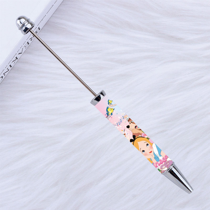 Kulomie festival printing bead pen wholesale spot DIY pen, hot heat of sublimation transfer mermaid princess ballpoint pen