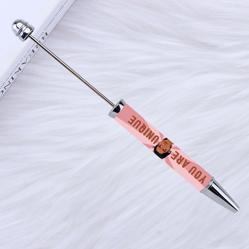Kulomie festival printing bead pen wholesale spot DIY pen, hot heat of sublimation transfer mermaid princess ballpoint pen