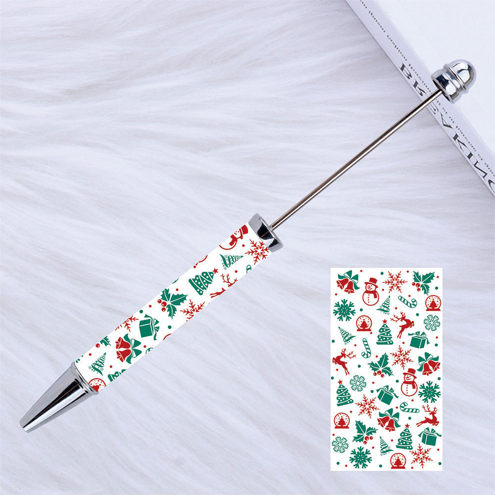 Kulomie festival printing bead pen wholesale spot DIY pen, hot heat of sublimation transfer mermaid princess ballpoint pen