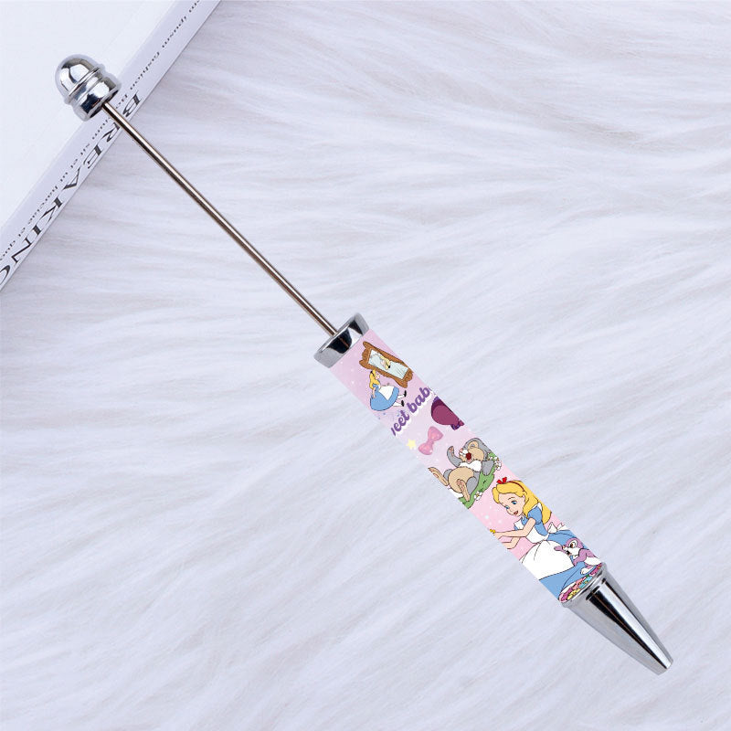 Kulomie festival printing bead pen wholesale spot DIY pen, hot heat of sublimation transfer mermaid princess ballpoint pen