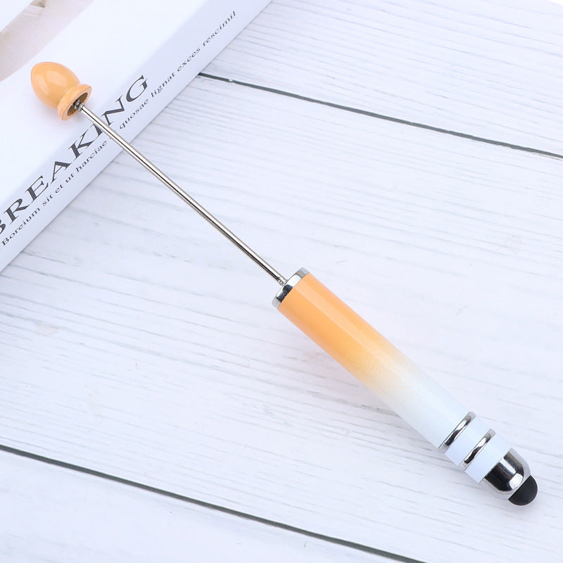 Resin touch screen bead pen plastic gradual change multi-color capacitive touch writing pen exquisite office culture multi-functional pen