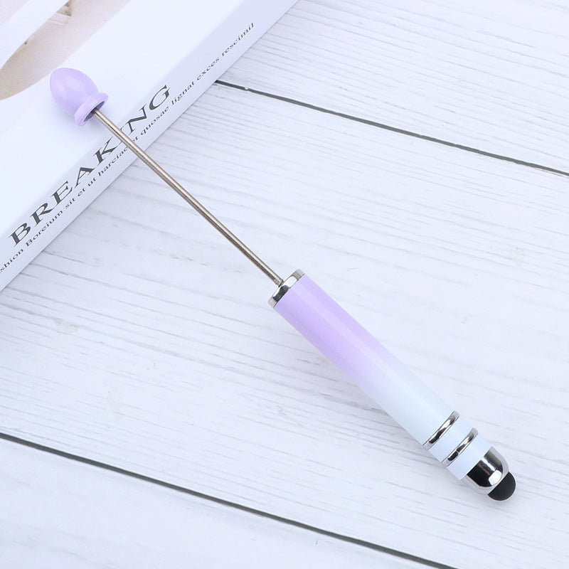 Resin touch screen bead pen plastic gradual change multi-color capacitive touch writing pen exquisite office culture multi-functional pen