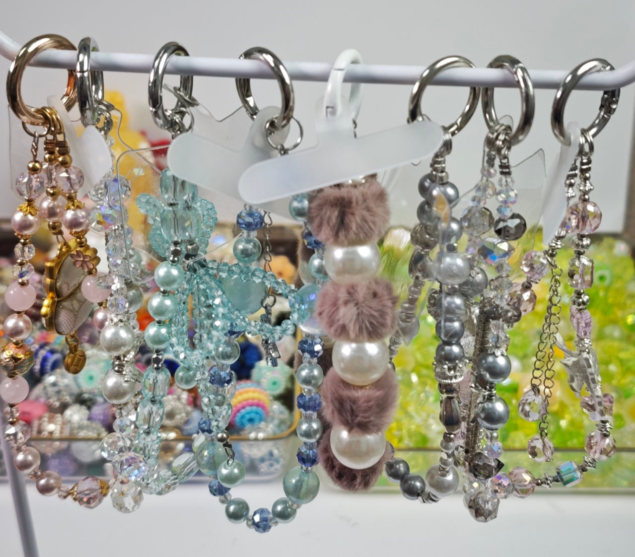 🔥🔥🔥 PhoneChain/ Phone Charm Keychain of Luxury Crystal Beaded