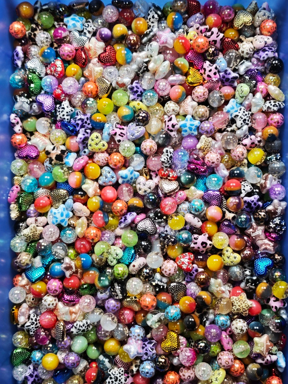 🔥 🔥 【Excellent Value for Money】Beads Only of UV Plated, Colored and Gold-Embellished Series