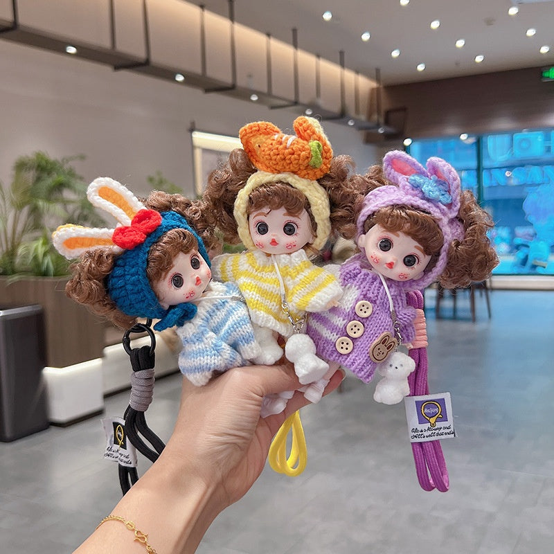 Aesthetic Accessories include Car Decor BagCharm Bling Bear Carkey Antilost Keychaim Handmade Adorable knit doll charm and etc