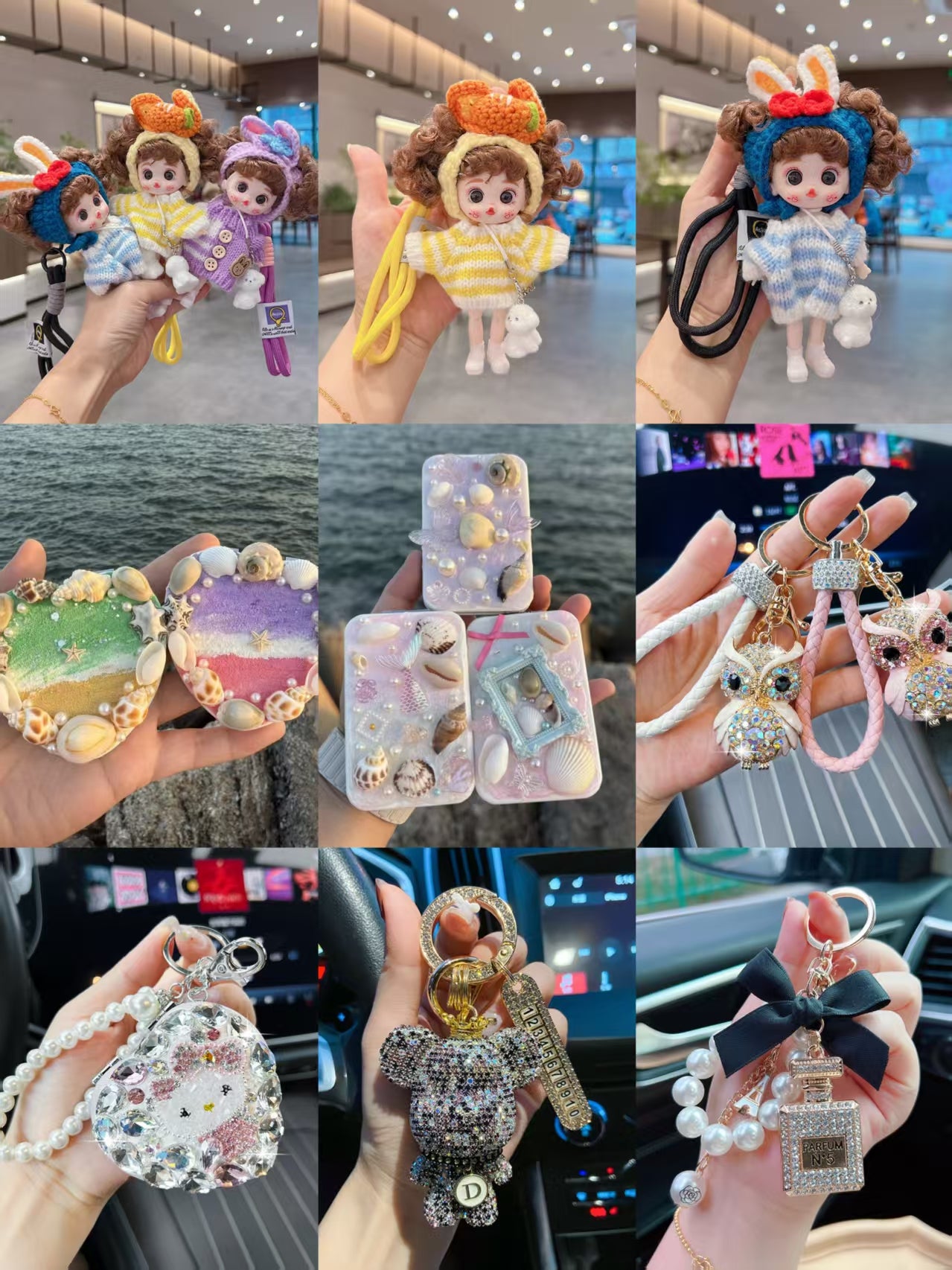 Aesthetic Bling keychains &Accessories