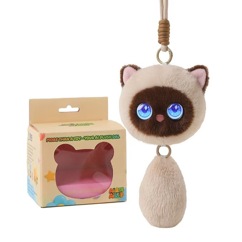 Pocket AI Talking Cat Plush Keychain | Smart WiFi Chat Toy Gift