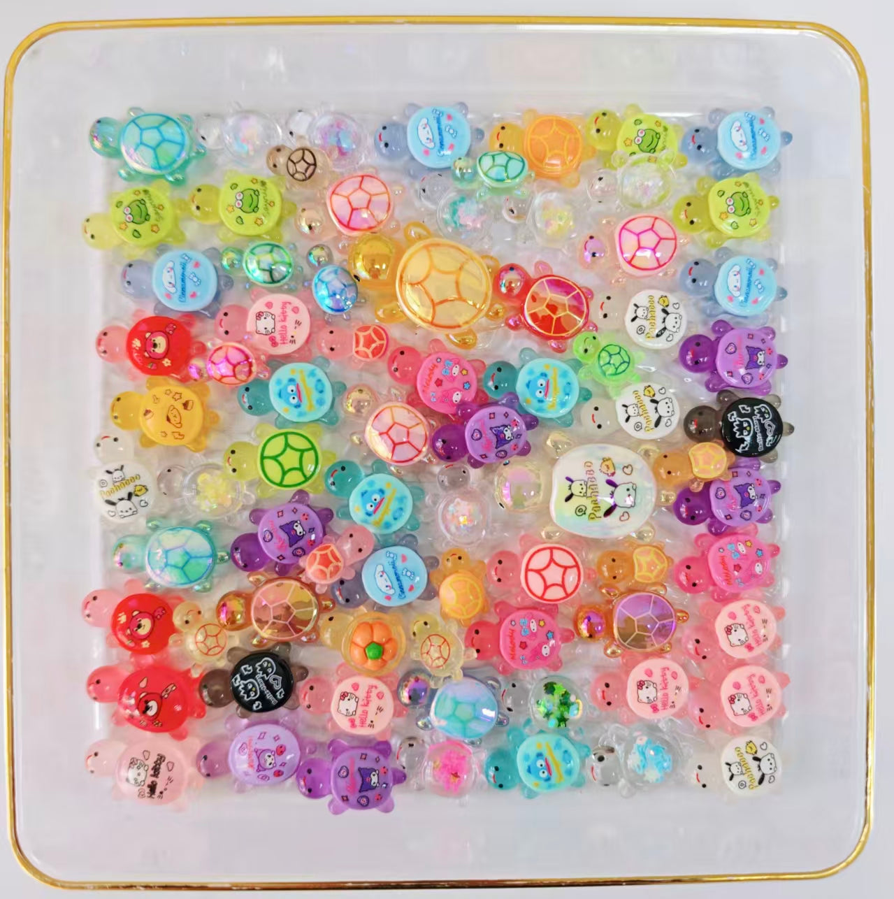 Luminous Resin Turtles | Glow-In-The-Dark Turtle Collectibles | Full Character Set