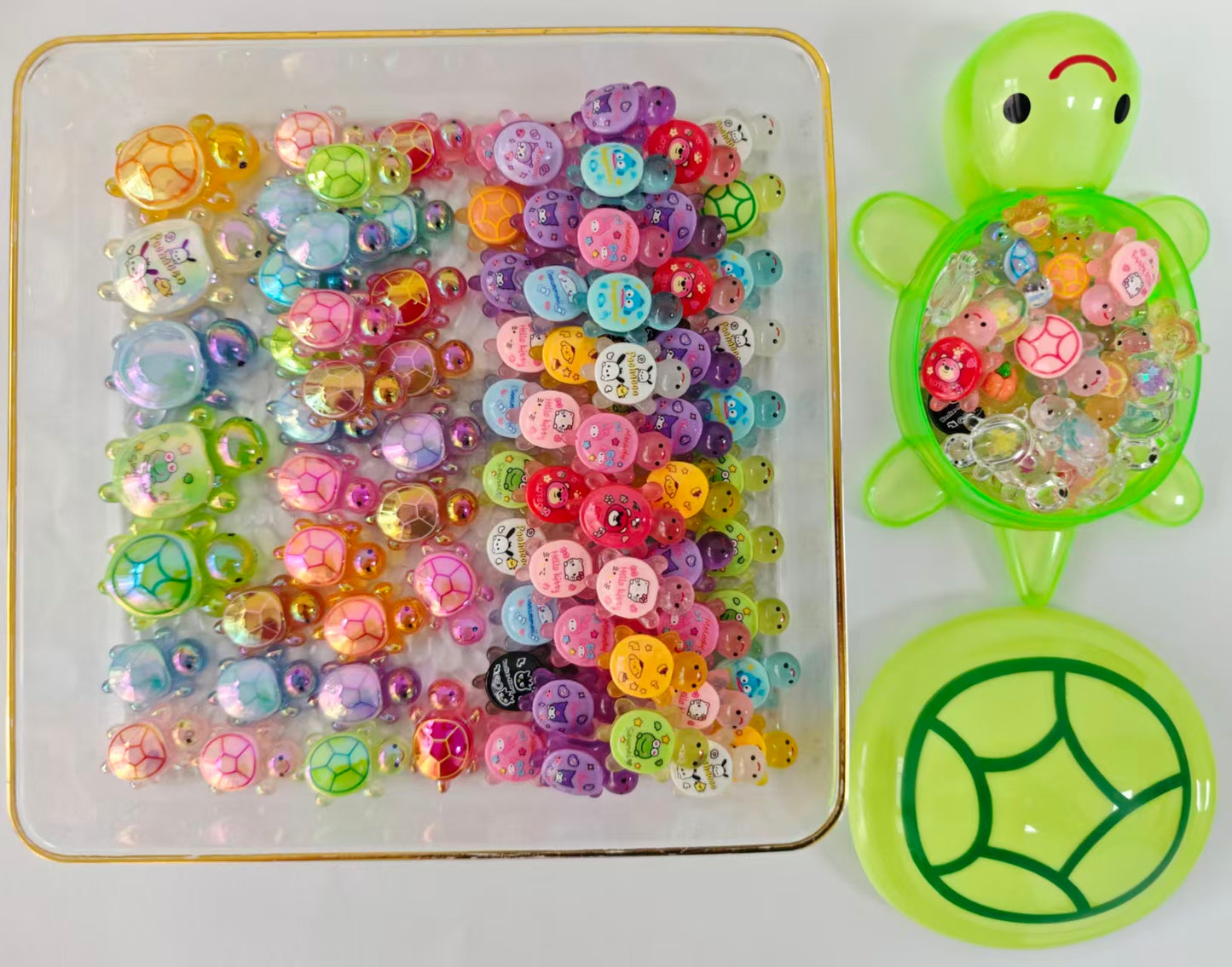 Luminous Resin Turtles | Glow-In-The-Dark Turtle Collectibles | Full Character Set