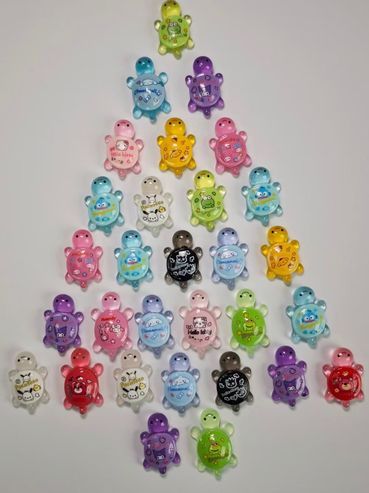 Luminous Resin Turtles | Glow-In-The-Dark Turtle Collectibles | Full Character Set