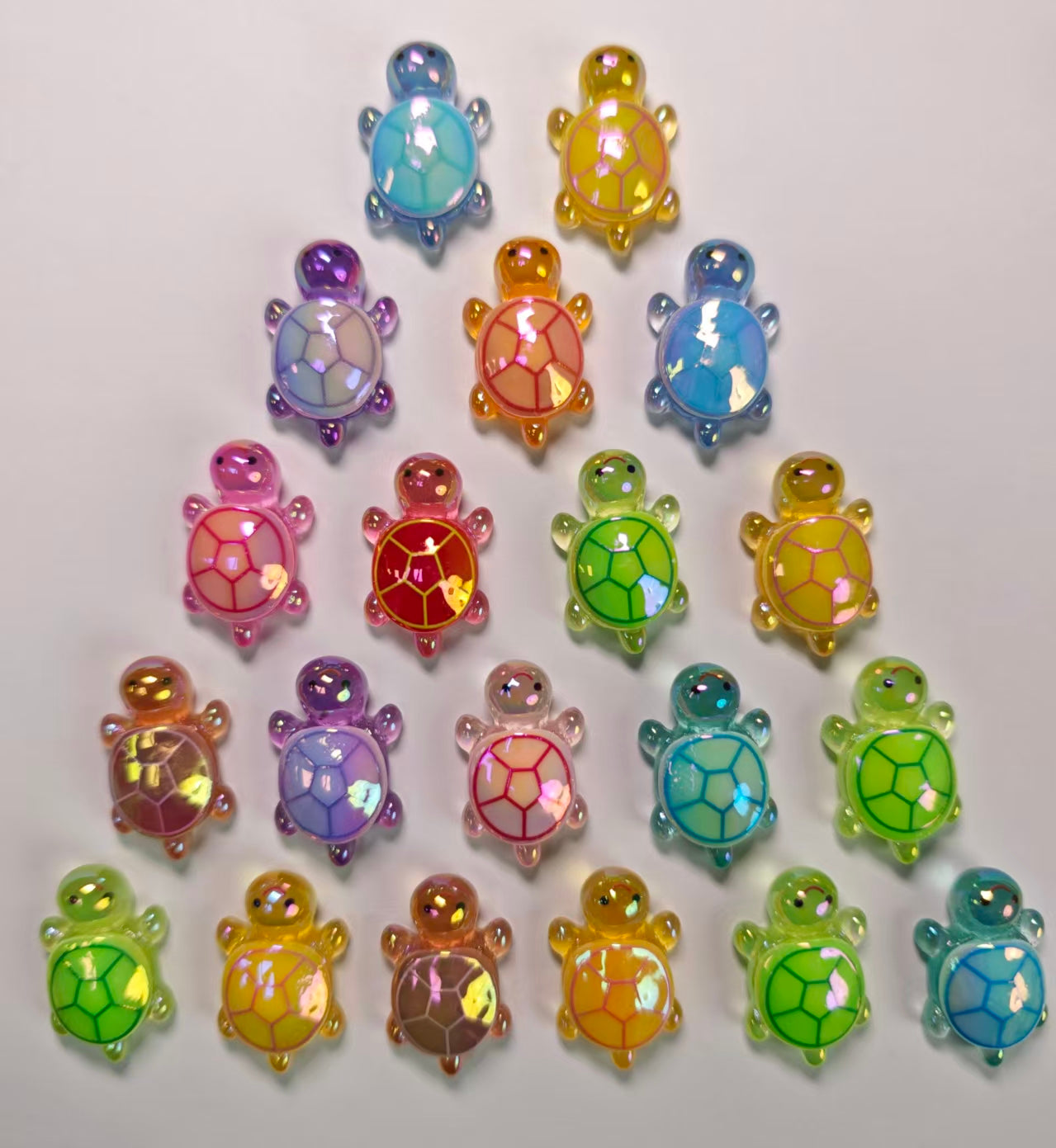 Luminous Resin Turtles | Glow-In-The-Dark Turtle Collectibles | Full Character Set
