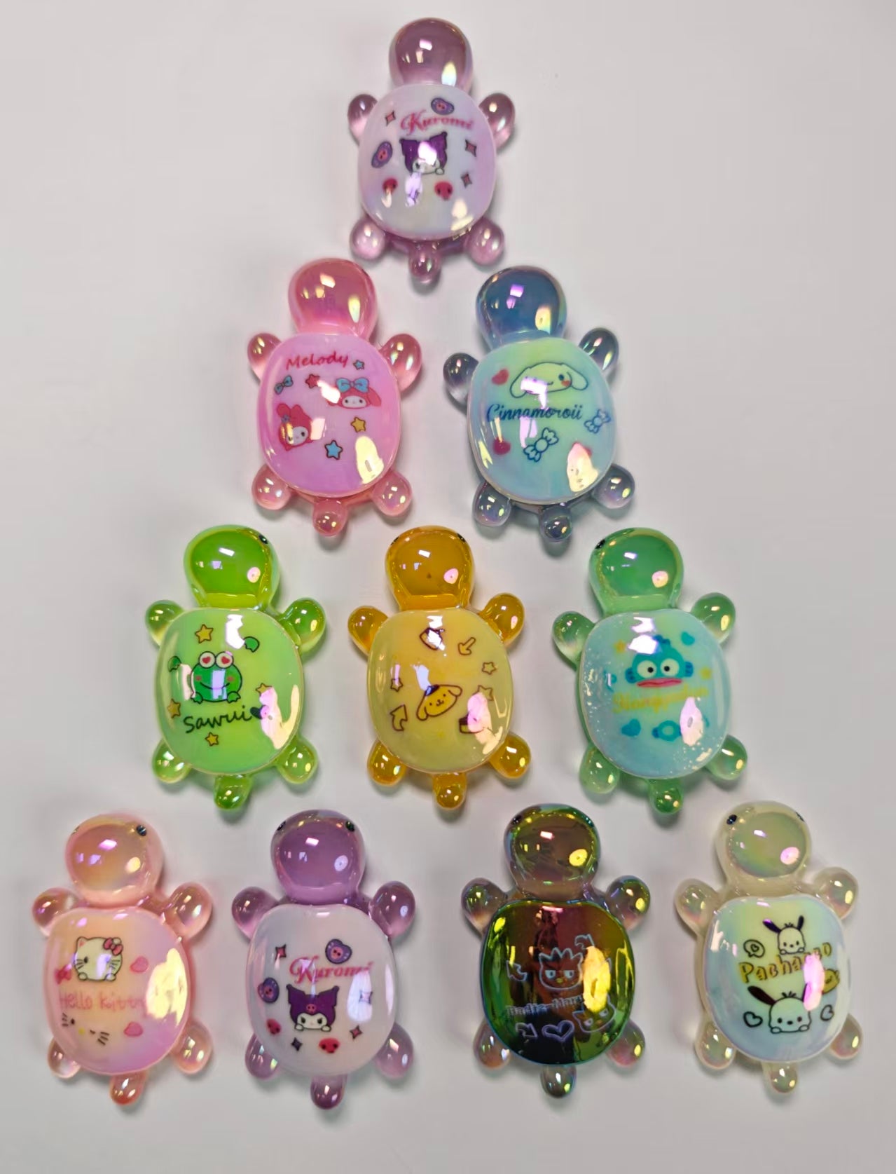 Luminous Resin Turtles | Glow-In-The-Dark Turtle Collectibles | Full Character Set