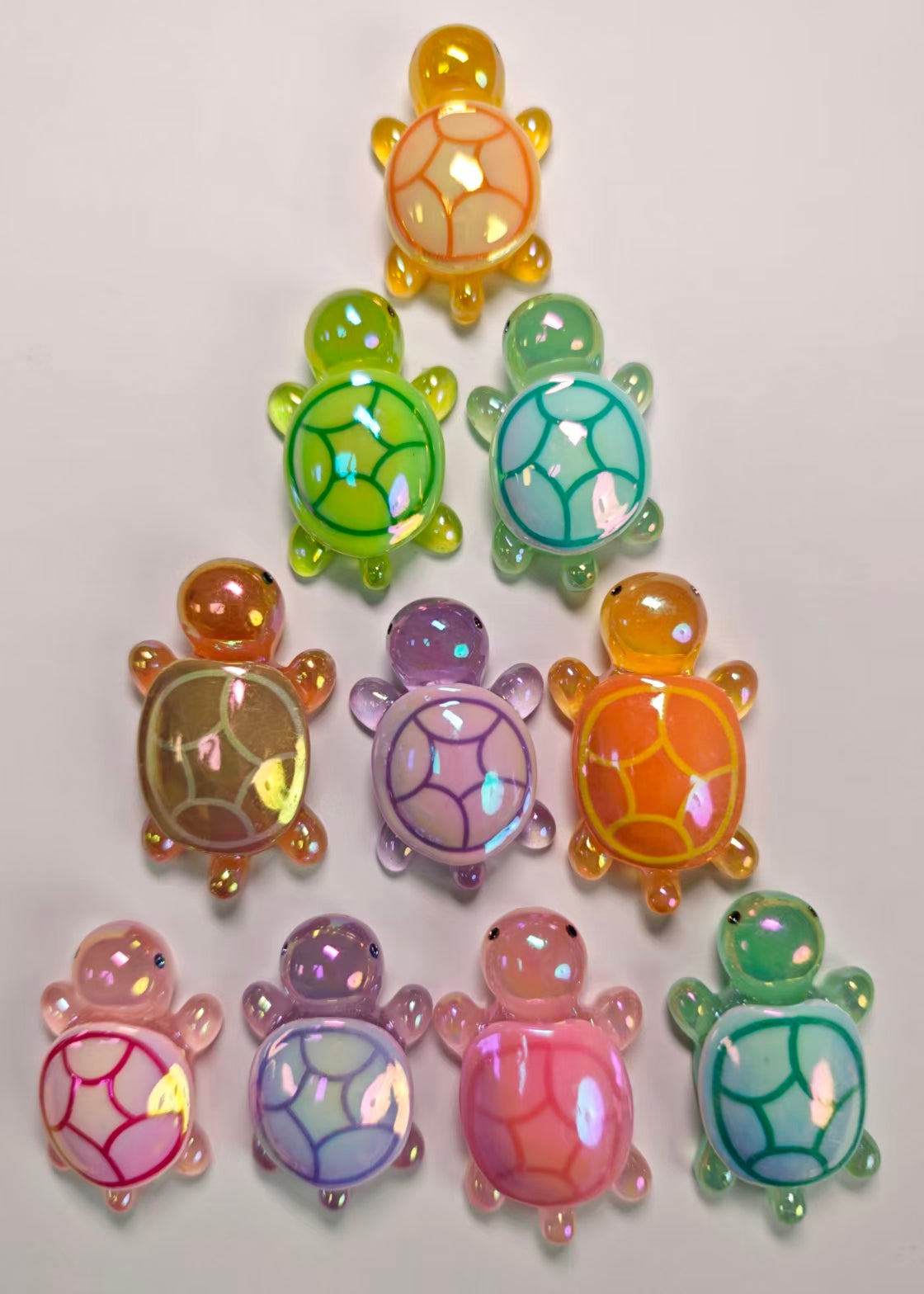 Luminous Resin Turtles | Glow-In-The-Dark Turtle Collectibles | Full Character Set