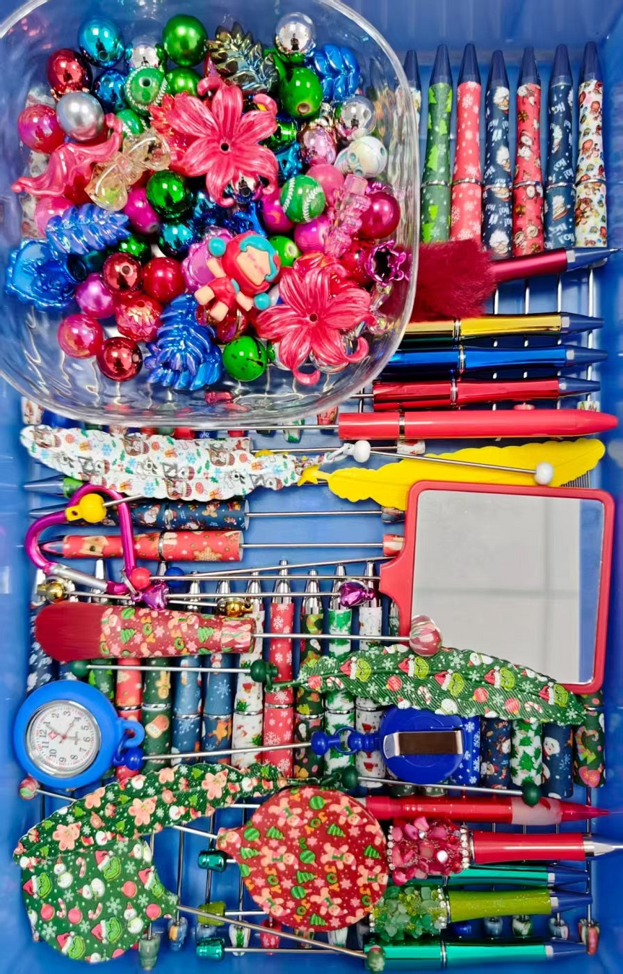 Chrismas DIY Mixtures of Beaded Items | Safe Christmas Holiday Handmade Set For Kids & Family