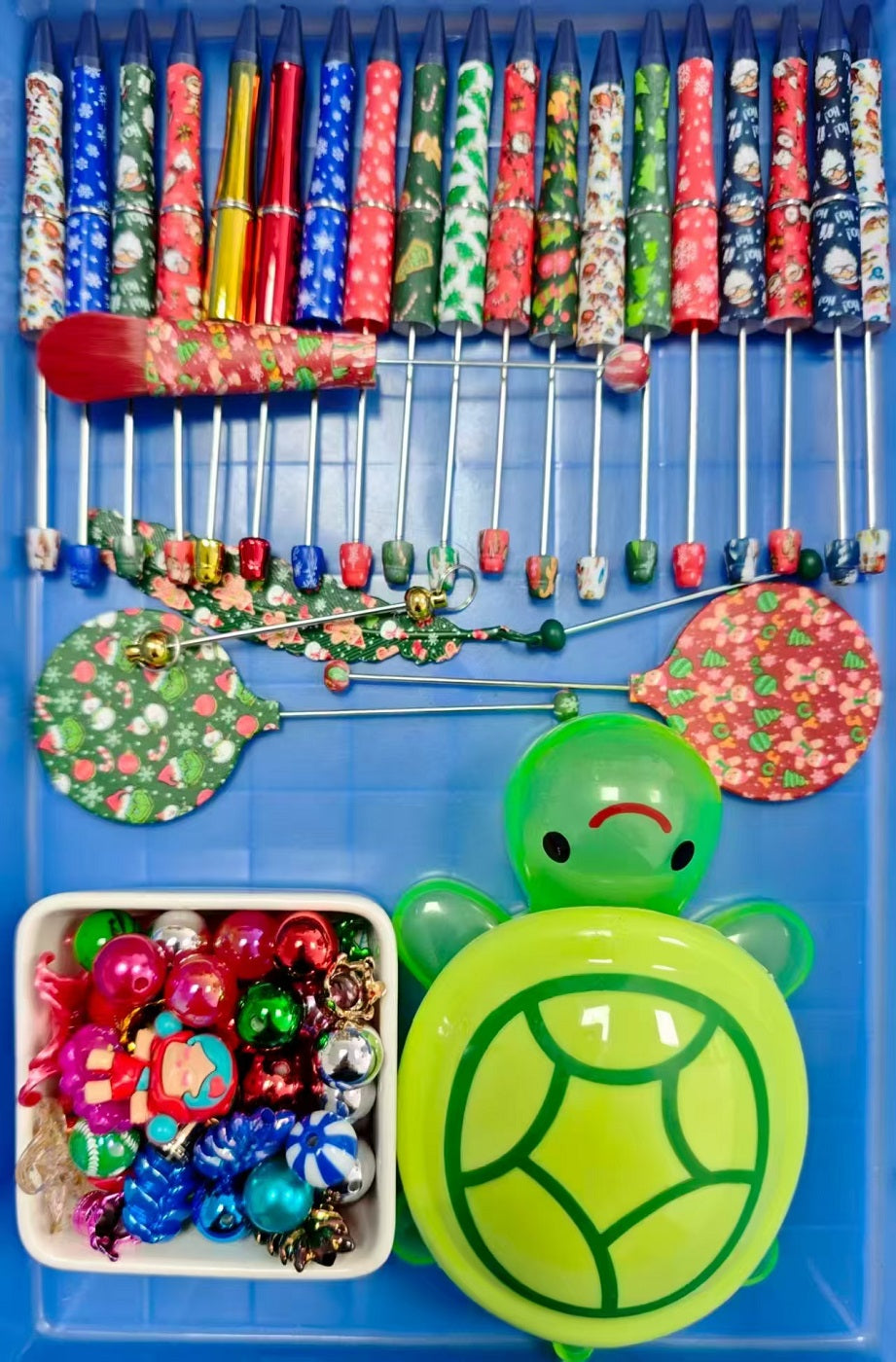 Chrismas DIY Mixtures of Beaded Items | Safe Christmas Holiday Handmade Set For Kids & Family