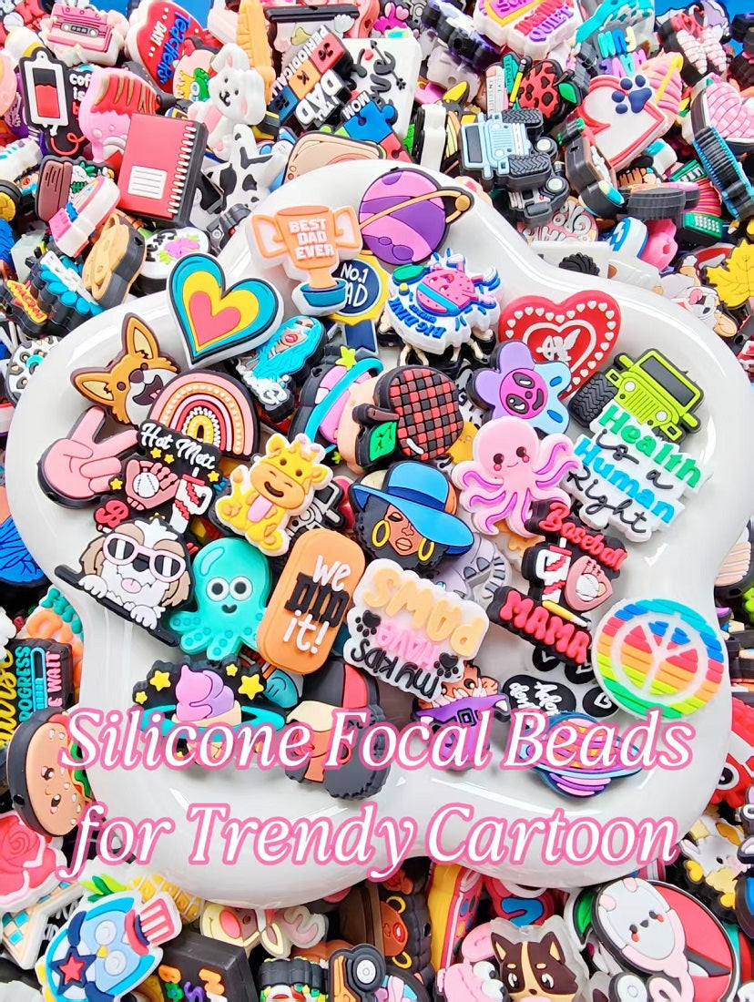 Silicone Focal Beads For Trendy Cartoon