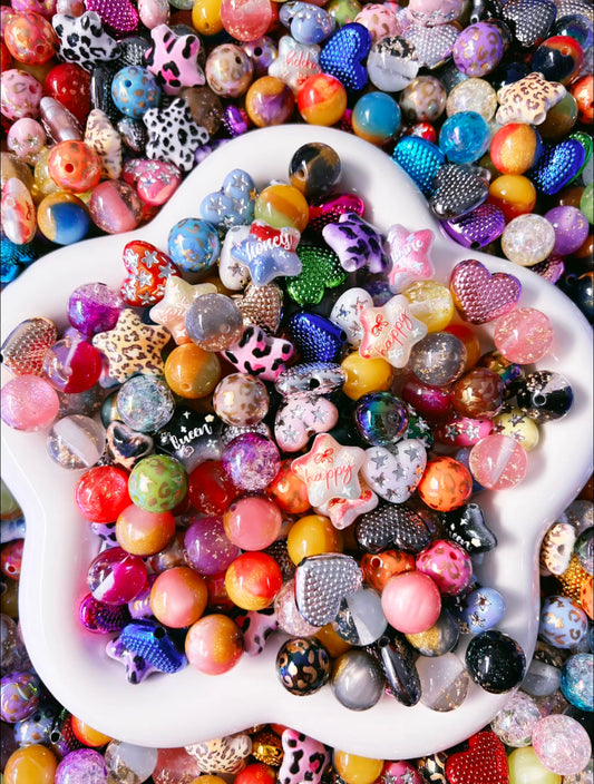 🔥 🔥 【Excellent Value for Money】Beads Only of UV Plated, Colored and Gold-Embellished Series