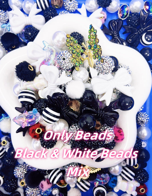 Live Product- Black & white Beads Mix --Playing on Conveyor Belt