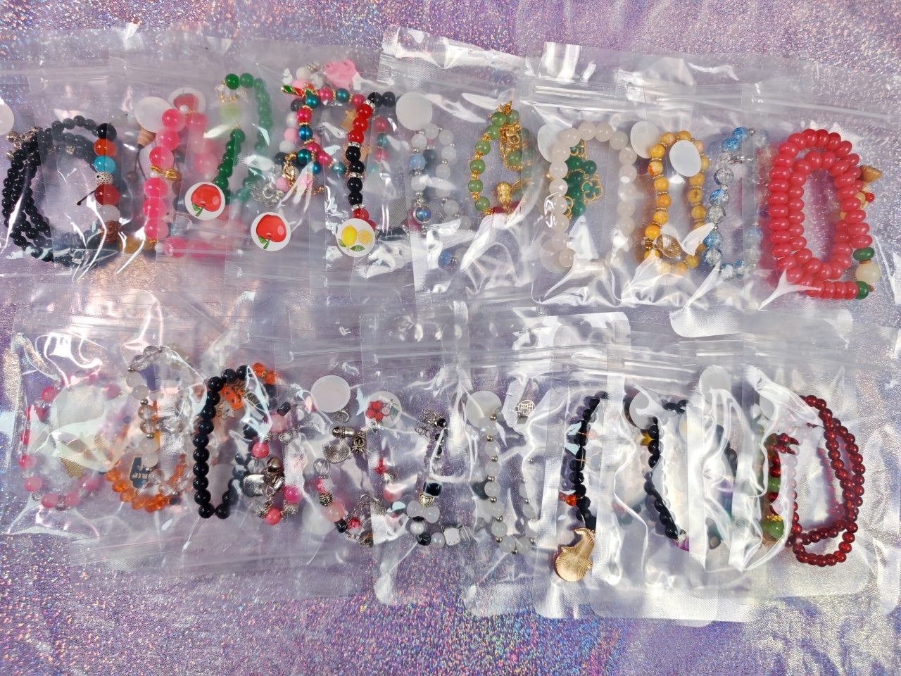 Beaded Bracelets of Handmade Natural Crystal Stone