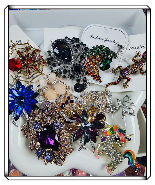 🔥 Open in live-Lucky Bags- Bling Brooch