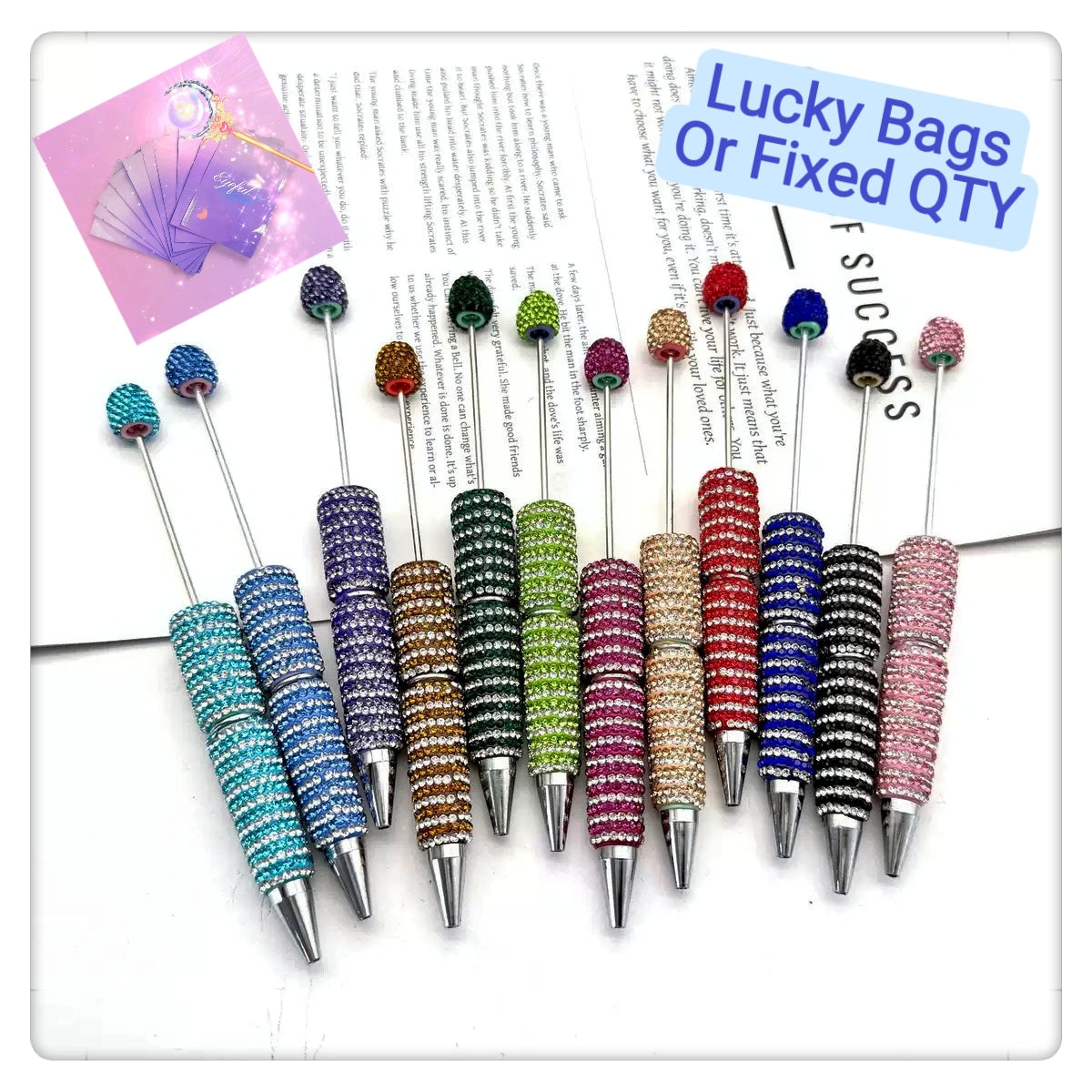 🔥 Open In Live- Beadable Luxury Sparking Diamond Pen- Lucky Bags or Fixed Quantity
