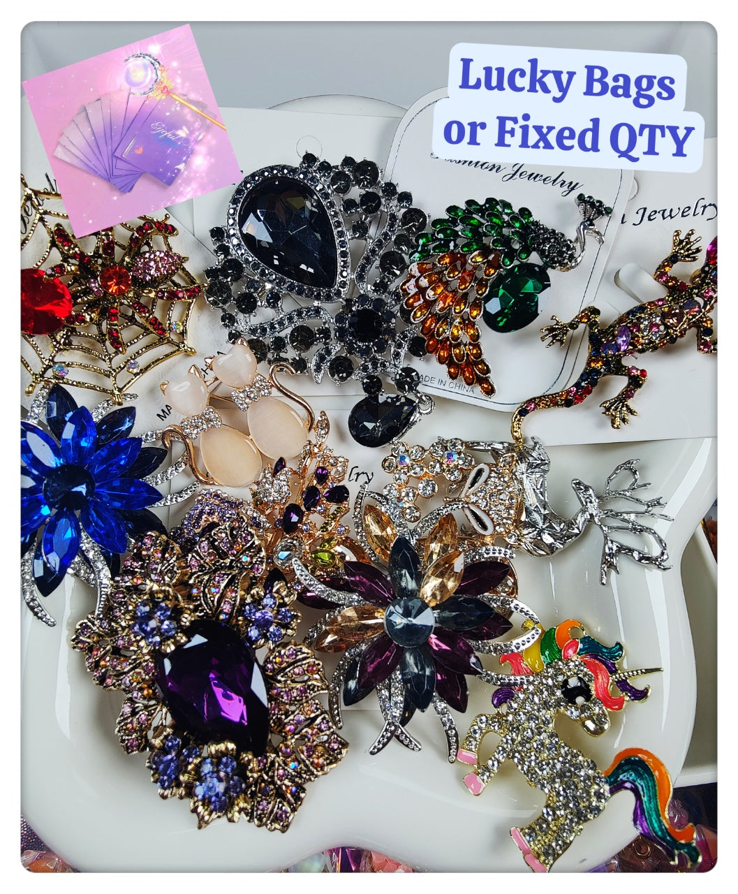 Open in live- Bling Brooch-Lucky Bags or Fixed Quantity