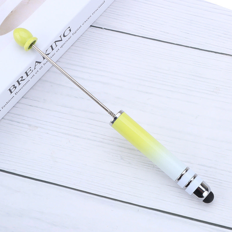 Resin touch screen bead pen plastic gradual change multi-color capacitive touch writing pen exquisite office culture multi-functional pen