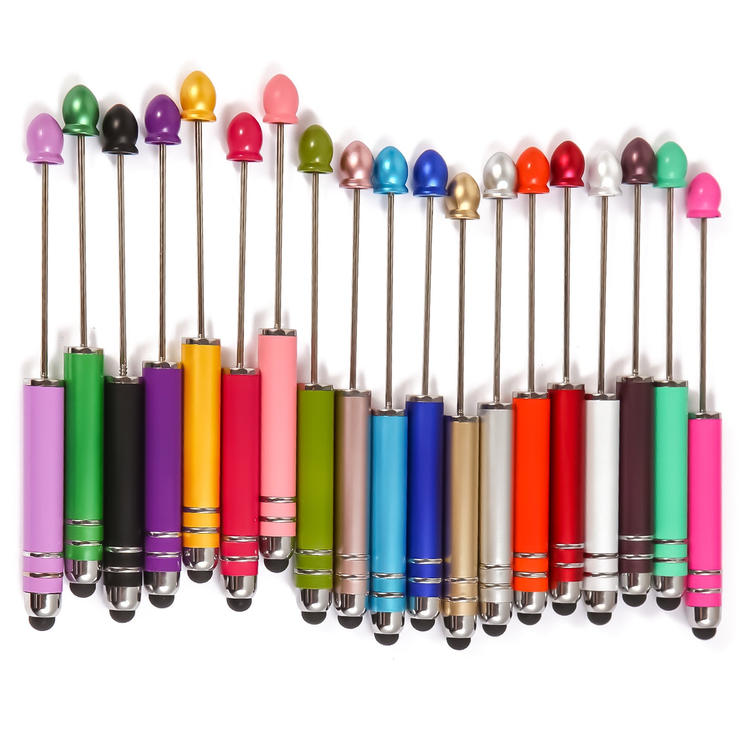 Resin touch screen bead pen plastic gradual change multi-color capacitive touch writing pen exquisite office culture multi-functional pen