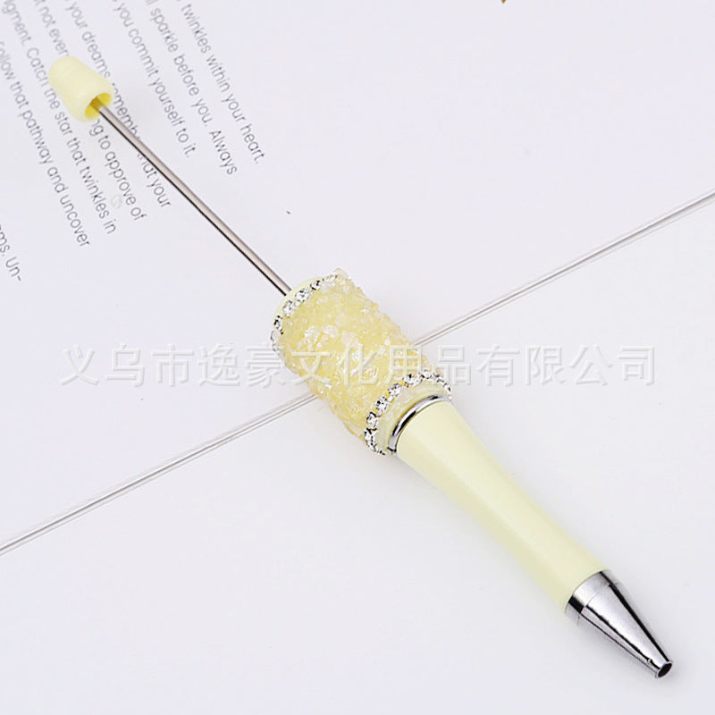 New sugar edge drill bead pen DIY pen, spot creative handmade diamond-encrusted macaron multi-color signature pen