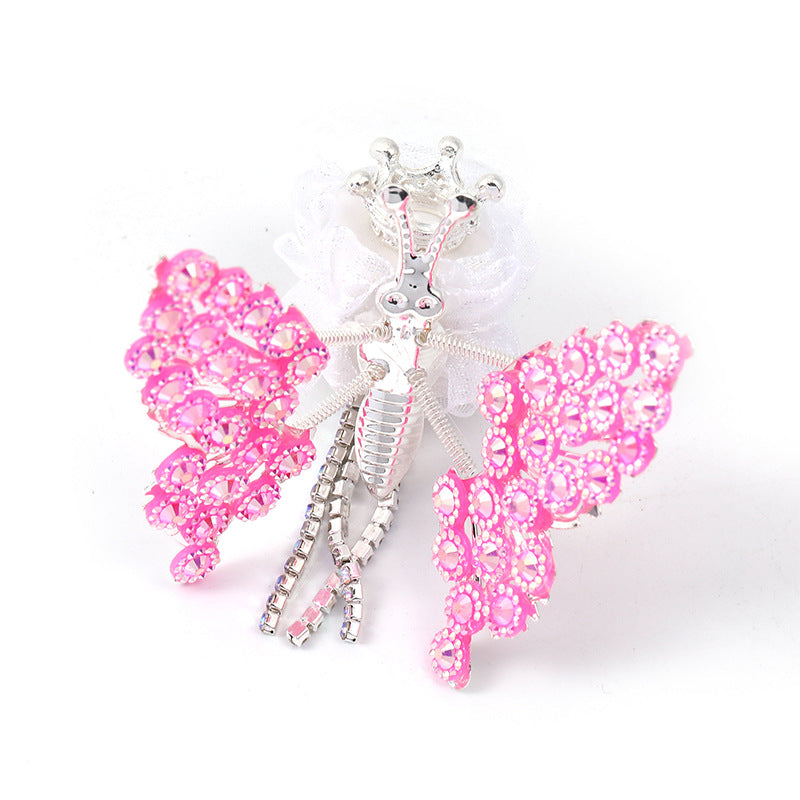 Cross-border heavy industry DIY beaded rhinestone wings butterfly square beads mobile phone chain accessories bead pen accessories wholesale