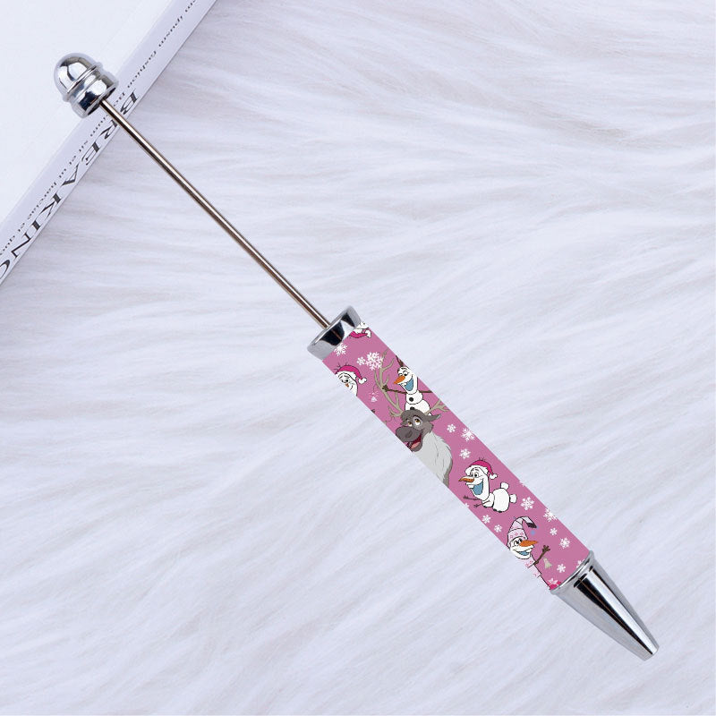 Kulomie festival printing bead pen wholesale spot DIY pen, hot heat of sublimation transfer mermaid princess ballpoint pen