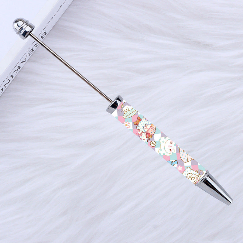 Kulomie festival printing bead pen wholesale spot DIY pen, hot heat of sublimation transfer mermaid princess ballpoint pen