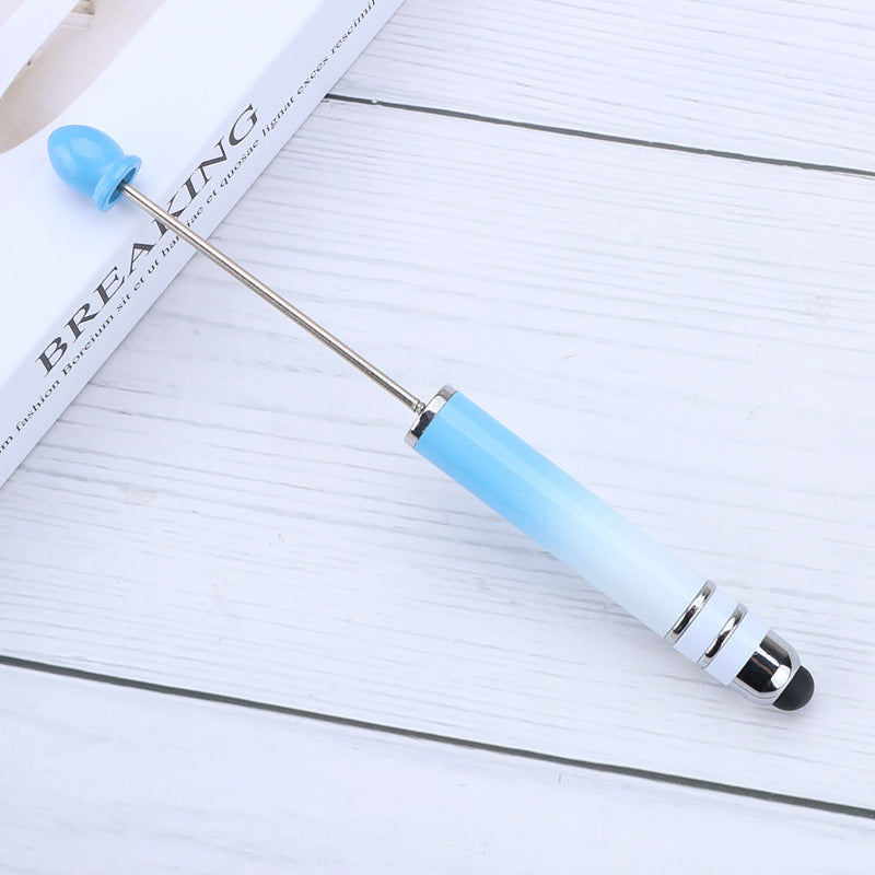 Resin touch screen bead pen plastic gradual change multi-color capacitive touch writing pen exquisite office culture multi-functional pen