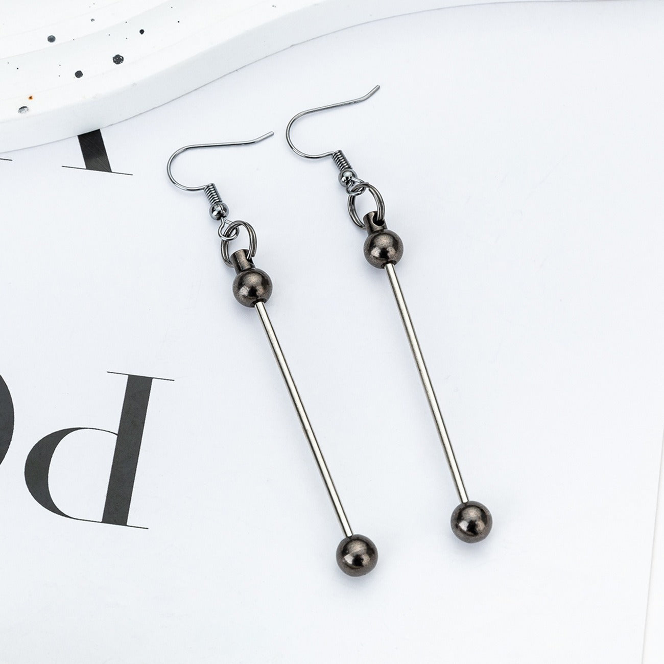 Four-color DIY beaded earrings wholesale irregular gravel beaded earrings creative simple women's handmade DIY earrings