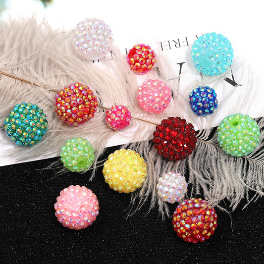 Cross-border gypsy star bayberry ball full of diamond beads, heavy industry resin diamond ball DIY bead pen mobile phone chain loose bead set
