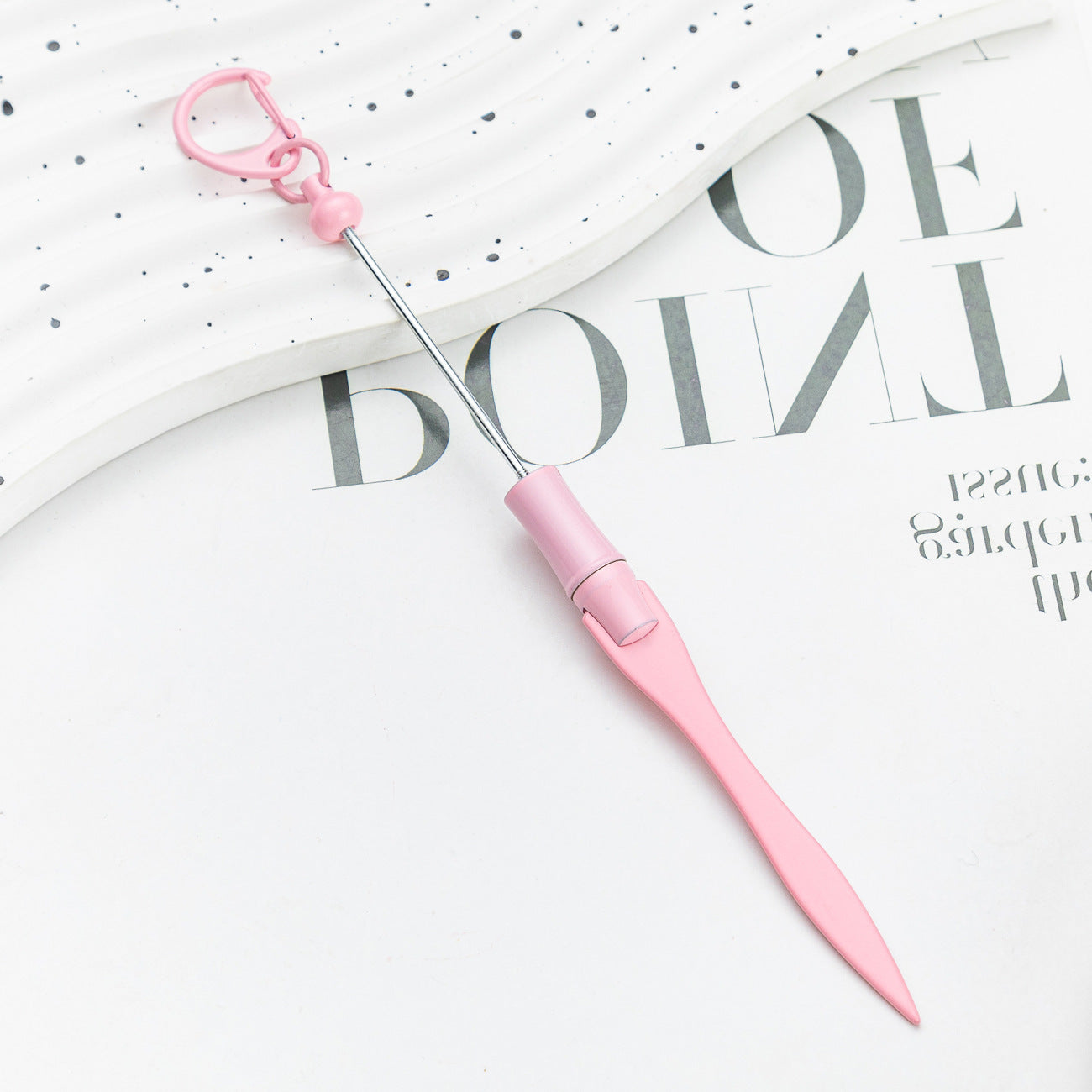 New DIY beaded letter opener multi-functional metal paper cutter keychain outdoor portable express letter opener