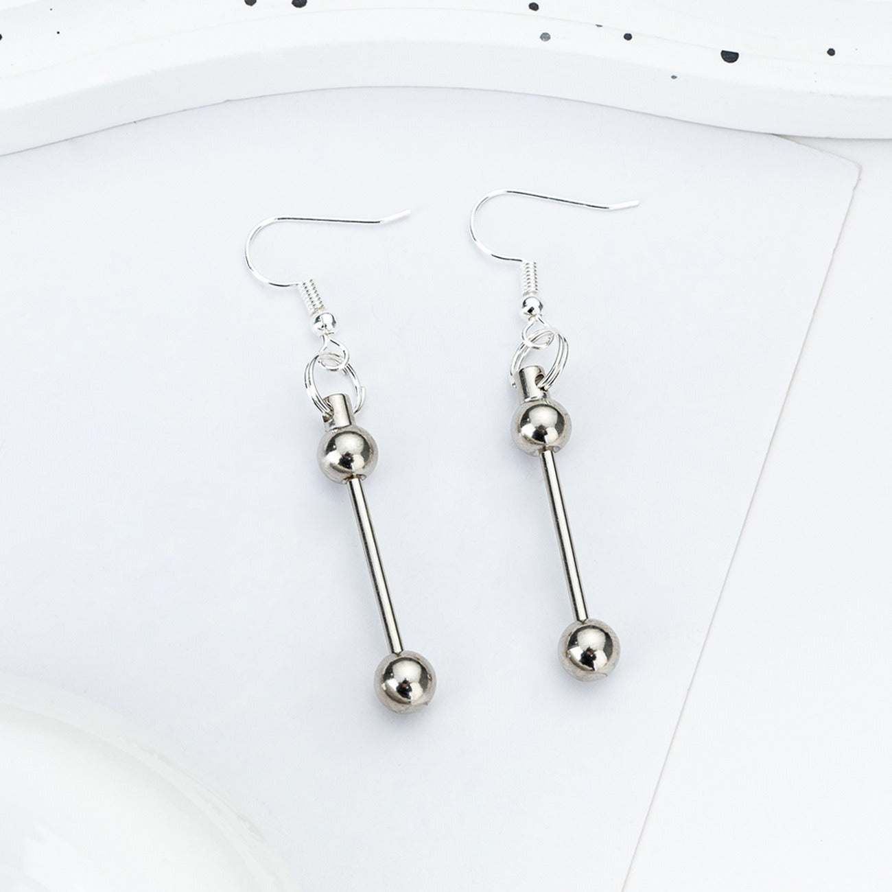 Four-color DIY beaded earrings wholesale irregular gravel beaded earrings creative simple women's handmade DIY earrings