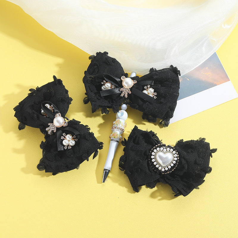 Heavy Industry Beads Bear Bow Loose Beads Beads Wholesale DIY Bead Pen Mobile Phone Chain Material Pack Accessories